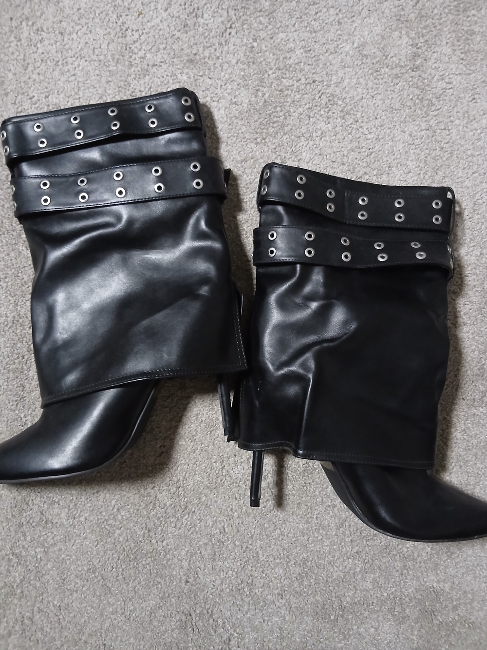 Women's Black Grommet Slouch Ankle Booties